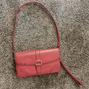 Nordstrom pink leather hand bag Genuine leather purse